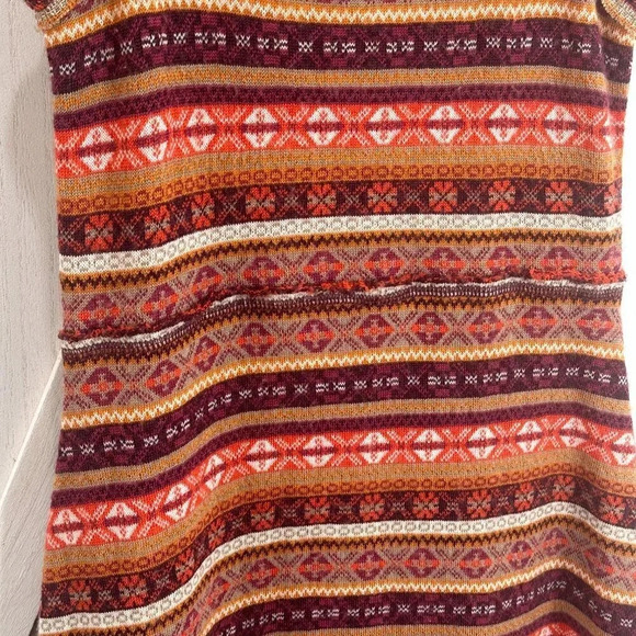 Free People Fair Isle A-Line Wool Blend Mini Sweater Dress - Picture 6 of 6